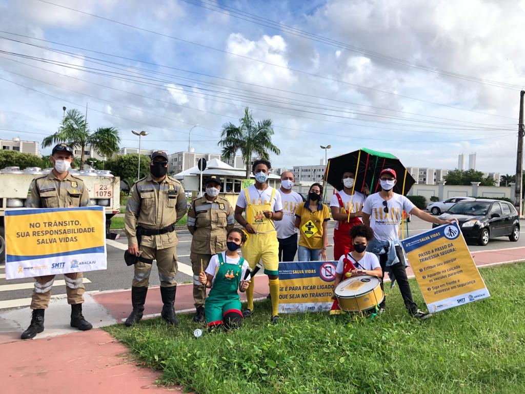 Maio Amarelo: SMTT fecha programação com ação educativa na avenida Etelvino Alves de Lima - SMTT Aracaju